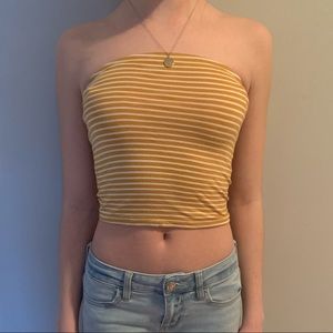 White and yellow tube top American eagle